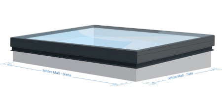 Flachdachfenster festverglast